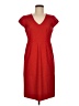 J.Crew 100% Polyester Solid Red Casual Dress Size 6 - photo 1