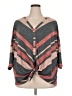 Bobeau Stripes Gray 3/4 Sleeve Blouse Size 2X - photo 1