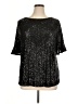 IMAN Black Short Sleeve Blouse Size 1X - photo 1