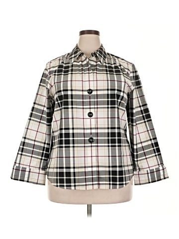 Foxcroft 3/4 Sleeve Button-Down Shirt (view 1)