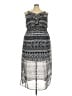 Faded Glory 100% Polyester Graphic Silver Cocktail Dress Size 2X - photo 1