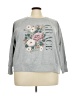 Maurices Floral Gray Sweatshirt Size 4X - photo 1