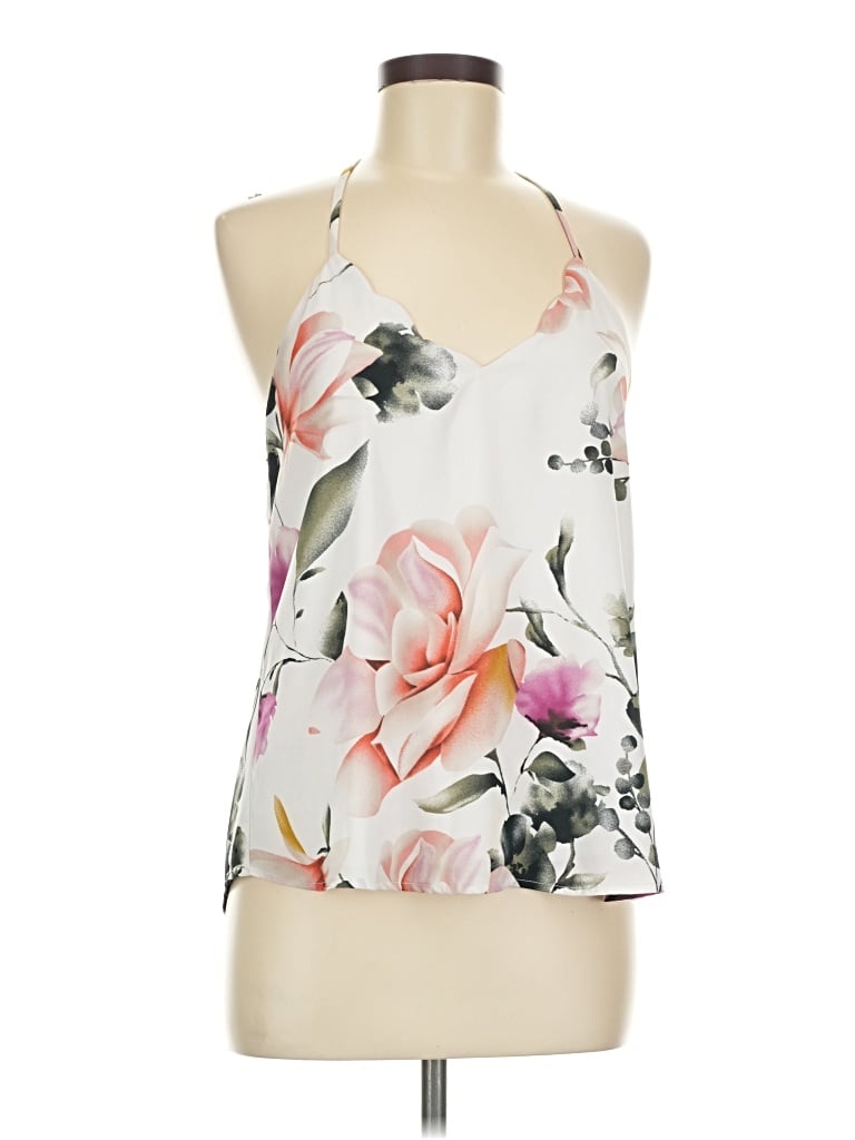 Pre-owned Nine Britton Sleeveless Blouse In White