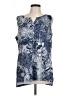Christopher & Banks 100% Polyester Blue Sleeveless Blouse Size L - photo 1