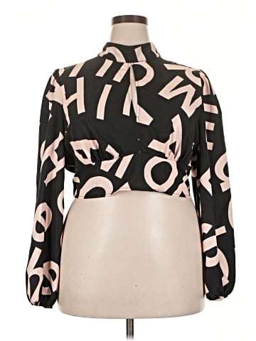 Shein Curve Long Sleeve Blouse (view 1)