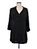 Iz Byer Black 3/4 Sleeve Blouse Size XL - photo 1