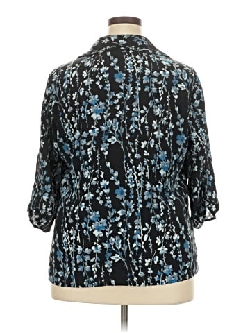 Just My Size 3/4 Sleeve Blouse (view 2)