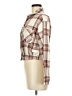 No Comment Plaid Brown Long Sleeve Blouse Size M - photo 5