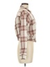 No Comment Plaid Brown Long Sleeve Blouse Size M - photo 4