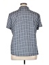 Chico's Polka Dots Blue Short Sleeve Blouse Size XL - photo 2