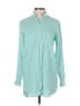 Assorted Brands Polka Dots Teal Green Long Sleeve Button-Down Shirt Size XL (estimated) - photo 1