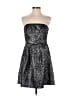 Assorted Brands 100% Polyester Metallic Silver Cocktail Dress Size L - photo 1