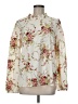 Unbranded 100% Polyester Floral Ivory Long Sleeve Blouse Size 8 - 10 - photo 1
