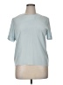 Kasper Blue Short Sleeve Top Size 14 - photo 1