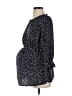 Isabel Maternity 100% Polyester Polka Dots Black Blue Kimono Size Sm Maternity - photo 1