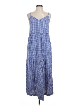 dark teal blue dress Yellow gingham dress Size S (6/7) – Blue Bear Vintage and Thrift main image 1