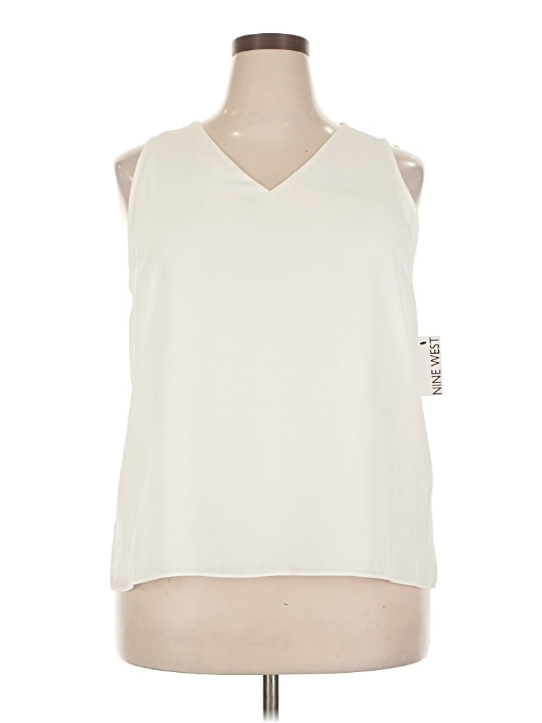 Nine West Sleeveless Blouse In White