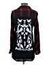 Cino 100% Viscose Plaid Red Long Sleeve Button-Down Shirt Size XXS - photo 2