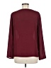 Talbots 100% Polyester Burgundy Long Sleeve Blouse Size 6 - photo 2