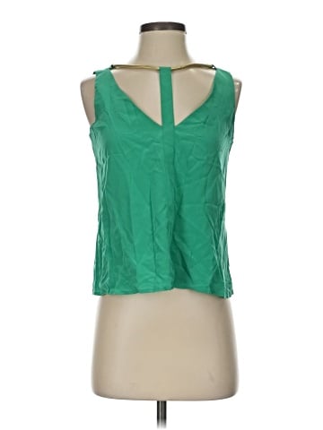 BCBGMAXAZRIA Sleeveless Silk Top (view 1)