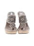 Jack Rogers 100% Leather Silver Green Wedges Size 6 - photo 2