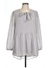 DR2 100% Polyester Polka Dots Gray Casual Dress Size L (petite) - photo 1