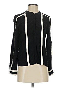 Bcbgmaxazria Long Sleeve Silk Top