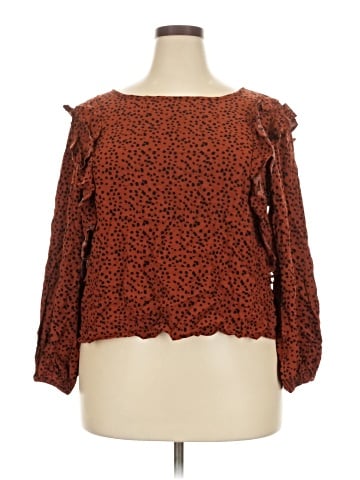 ELOQUII Elements Long Sleeve Blouse (view 1)