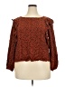 ELOQUII Elements 100% Viscose Brown Long Sleeve Blouse Size 18 - photo 1