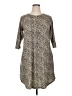 Tickled Teal Animal Print Tan Casual Dress Size XL - photo 1