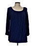 Daisy Fuentes 100% Rayon Blue 3/4 Sleeve Blouse Size L - photo 1