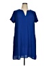 Lush Solid Blue Casual Dress Size XL - photo 1