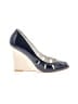Steve Madden 100% Leather Color Block Blue Wedges Size 7 - photo 1