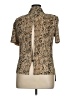 DressBarn 100% Polyester Animal Print Tan Short Sleeve Blouse Size 14 - photo 2