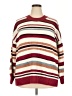 Torrid 100% Acrylic Stripes Burgundy Pullover Sweater Size 2X Plus (2) - photo 1