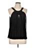 BCBGMAXAZRIA 100% Polyester Solid Black Sleeveless Blouse Size L - photo 1