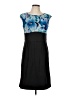 DressBarn 100% Polyester Graphic Blue Cocktail Dress Size 10 - photo 1