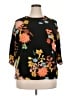 Assorted Brands 100% Rayon Floral Black 3/4 Sleeve Blouse Size XXL - photo 1