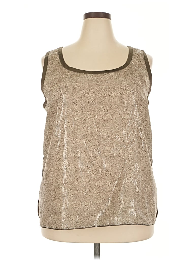 Pre-owned Lafayette 148 Sleeveless Blouse In Silver