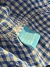 J. McLaughlin Checkered-gingham Blue Long Sleeve Button-Down Shirt Size S - photo 7