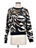 DKNY Animal Print Black Silk Pullover Sweater Size XS - photo 1