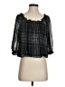 Max Studio 100% Polyester Black 3/4 Sleeve Blouse Size S - photo 1