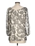 Pendleton 100% Silk Silver 3/4 Sleeve Silk Top Size 10 - photo 2