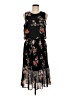 Just Fab 100% Polyester Floral Black Casual Dress Size M - photo 1