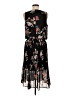 Just Fab 100% Polyester Floral Black Casual Dress Size M - photo 2
