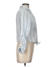 Love Notes 100% Cotton Stripes Blue Long Sleeve Button-Down Shirt Size L - photo 4