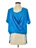 Bebe 100% Polyester Blue Short Sleeve Blouse Size S - photo 1