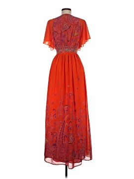 chinese dress ladies Vintage 70s Paisley Colorful High Collar Psychedelic Maxi Dress XS/S –  rollwithitvintage main image 0