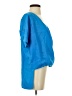 Bebe 100% Polyester Blue Short Sleeve Blouse Size S - photo 4