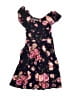 Justice Floral Black Dress Size 6 - 7 - photo 1